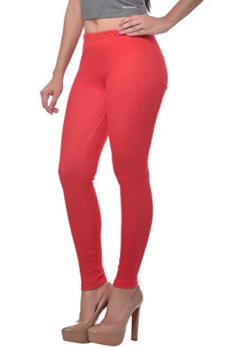 Image of Frenchtrendz Women's Slim Fit Mid Rise Stretchable Cotton Modal Spandex Jegging Pull On