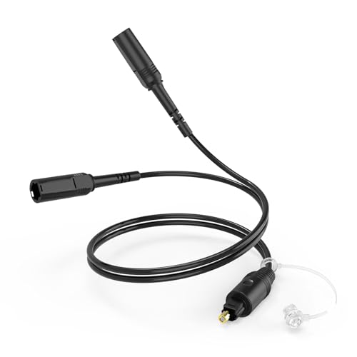 Toslink Digital Audio Splitter, 1x2 Digital Fiber Optic Splitter with 1 Male Input & 2 Outputs (Female & Male), Compatible with Home Theatre, Xbox, PS3/PS4