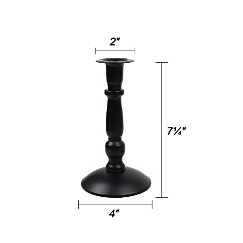 Buxiffod Candle Holder, Skinny Candlestick Holders Tall Black Candlesticks Home Decorations Candles Stand Vintage Modern Candle Stick Holders For Table Centerpiece- 7" #TOP1
