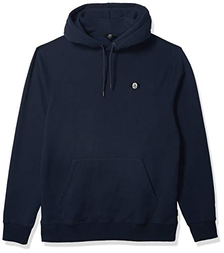 Volcom Men's Single Stone Pullover Hooded Fleece Sweatshirt, Navy, Large