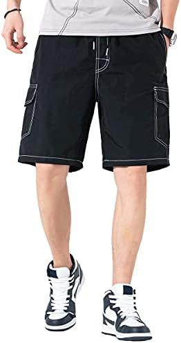 RANNIE MOON Mens Swimming Trunks Swim Shorts Men's Board Shorts Waterproof Surf Shorts with Mesh Lining Bathing Suit 9 inch Multi Pocket