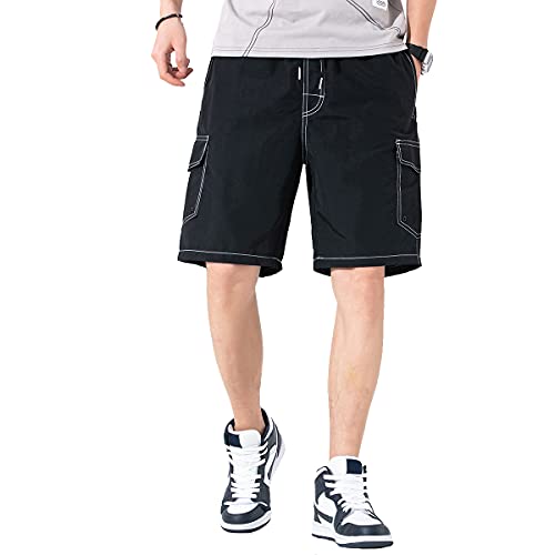 Rannie Moon Mens Swimming Trunks Swim Shorts Men's Board Shorts Waterproof Surf Shorts With Mesh Lining Bathing Suit 9 Inch Multi Pocket #TOP28