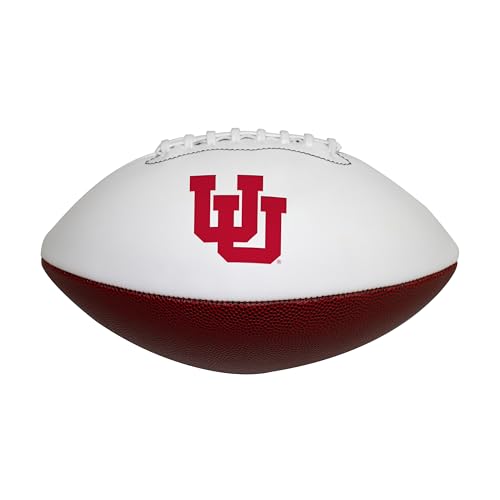 Logo Brands NCAA Utah Utes Official Size Autograph Football - Smooth White Panel for Signatures, Display, or Collecting NCAA Fan Memorabilia