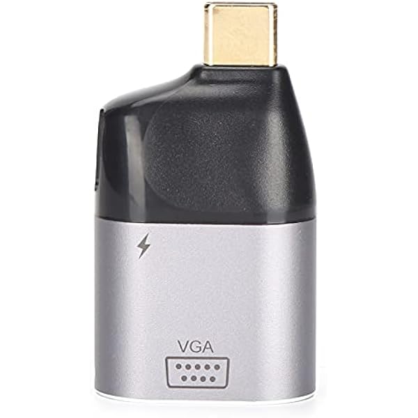 Type C to VGA Adapter Durable and Portable 1080P Converter for OS X System Users Aluminum Alloy Housing