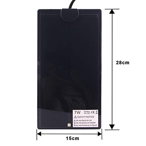 Aiicioo Upgrade Reptile Heat Mat with Thermostat - Adhesive Removable Under Tank Heat Mat Temperature Adjustable for 10-20 gal Tank Reptiles Amphibians Hermit Crab Snake Lizard - Thumbnail 6