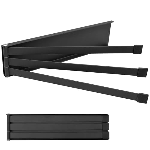 Mritrit Porte-Serviettes sans perçage - Pivotant à 180° - en Acier Inoxydable - avec 3 Barres pivotantes - Fixation Murale - pour Salle de Bain et Cuisine