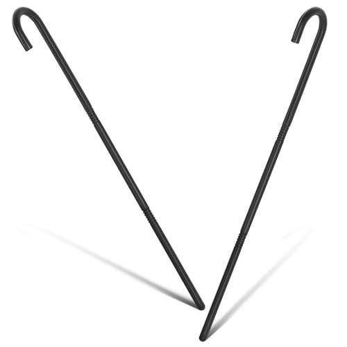 VALICLUD Lot de 2 Sets de Cannes Magicien en Plastique Noir Léger 3 Sections Pliables Accessoire Fête, Baguettes de Fête et Béquilles de Performance Scénique pour Spectacles, Soirées