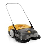 STIGA SWP 475 Handkehrmaschine, 75 cm, 50 l – Zwei Gegenläufige Rotationsbürsten, 8-Stufen Höhenverstellung – Flächen bis 2.900 m²