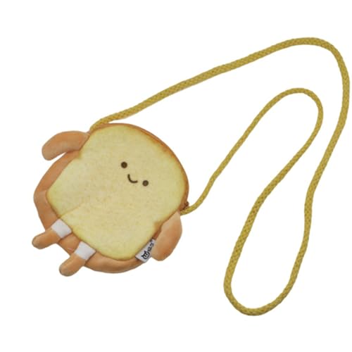 Toast Shoulder Bag Toast Coin Purse Cute Small Crossbody Handbag with Strap, Plush Bread Toast Bag Novelty Keychain Purse - Main Image