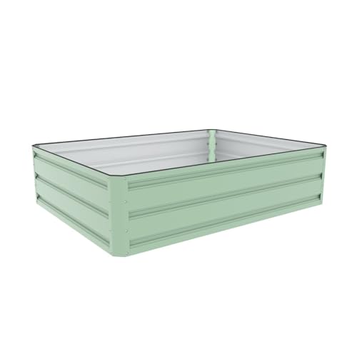 Garden Life Metal Raised Garden Grow Bed Kit, Galvanised Steel Powder Coated Metal Planter for Vegetables, Plants, Flowers & Herbs, Trough Grow Box (L120xW90cmxH30cm)