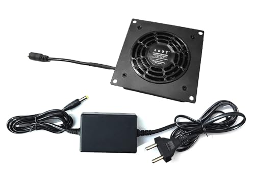 Image of 4 DOT FOURDOT COOLINGS Exhaust /Intake Cooling System For Enclosed System /Drawer /Almirah /Rack For Home (4 Inch Model 180) Gaming Console