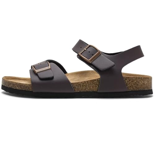 Image of Torotto Womens Sandals with Cork Footbed Open Toe Adjustable Webbing Athletic Slides Sandals for Walking | Beach | Indoor Outdoor