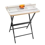 Complete Router Table Package - Lightweight & Sturdy Router Table Kit w/Powder-coated Black Steel Stand, Phenolic Plate, & More - Wooden Carpentry Tools & Accessories to Route w/Precision & Ease