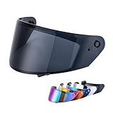 VCOROS X9 Full Face Motorcycle Helmet Replacement Shield 5Color Lens Available (Black)