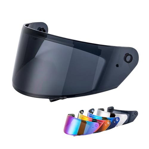 VCOROS X9 Full Face Motorcycle Helmet Replacement Shield 5Color Lens Available (Black)