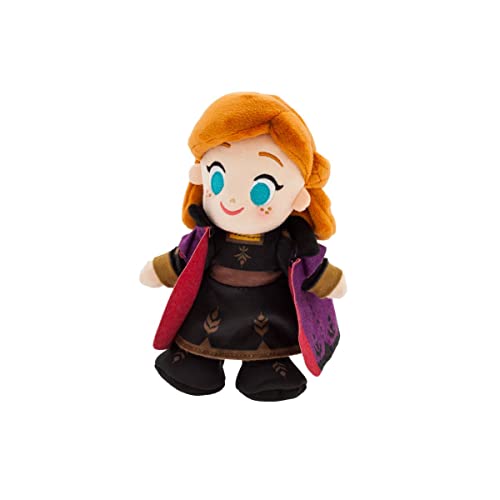 Disney Store Official Anna nuiMOs Plushie - Soft Plush with Embroidered Features, Poseable Hands & Turning Head, Magnetic Hands for Holding, 6 Inches, Dress Up with nuiMOs Outfits by Disney Store - Used condition - US$20.85