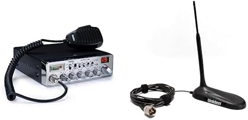 Bundle of Uniden PC78LTXFM Professional 40-Channel CB Radio with Dual-Mode AM/FM + Uniden BCATPL259-19 Pre-Tuned, Low Profile 18 Inch Magnetic Mount CB Antenna, Aerodynamic Style with Strong Magnet.