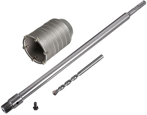 DUMDAAR Sds Shank Concrete Wall Drill Bit Hole Saw Cutter, 400 Mm Connecting Rod (50mm bit with 400mm rod)