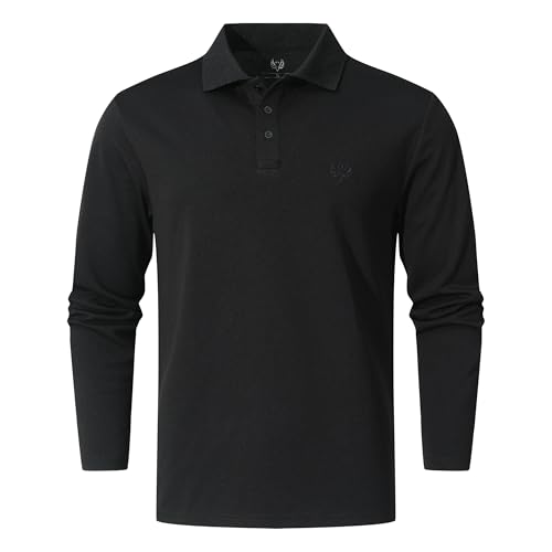 Men's Long Sleeve Polo Shirt Quick Dry Performance Tactical Shirts Daily Casual Stylish Collared Shirts for Men2