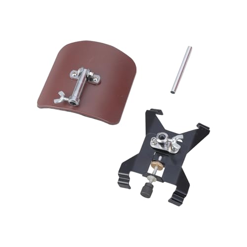 Repose-guitare marron café en métal avec une base ergonomique stable