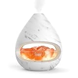 Pure Enrichment® PureGlow™ Crystal - 2-in-1 Himalayan Salt Lamp & Ultrasonic Essential Oil Diffuser, Original Salt Therapy Lamp, 100% Pure Himalayan Salt, Ambient Glow, 160 mL 16-Hour Tank (Marble)
