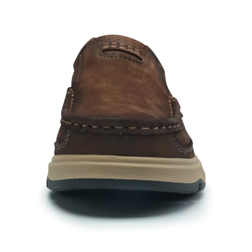 Mens Leather Slip On Casual Loafers Classic Outdoor Walking Hiking Dress for Work Office Shoes Comfortable2