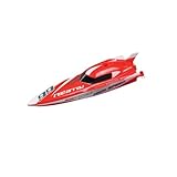 Lihgfw Fernbedienung Boot High Speed ​​Speed ​​Boat Water Yacht Electric Boat Modell wasserdichte Wireless Kinder Jungen Spielzeug Ruderboot Fernbedienung Ruderboot 15 cm (Color : Rot)