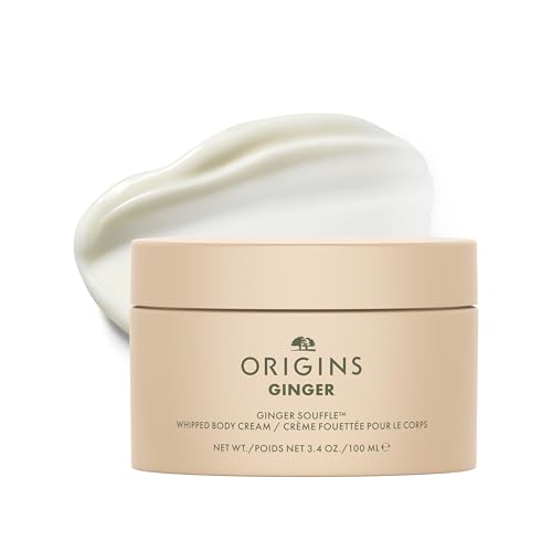 Origins Ginger Souffle Whipped Body Cream | Body Butter For Dry Skin | With Ginger | Travel Size, 3.4 Fl Oz