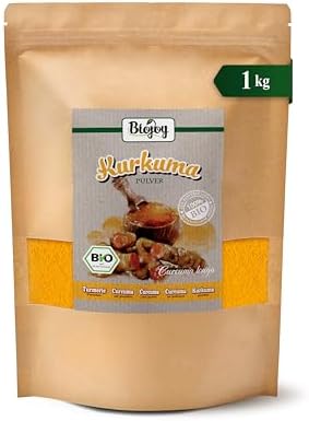 Biojoy Curcuma en poudre BIO (1 kg), Racine de curcuma moulue (Cu...