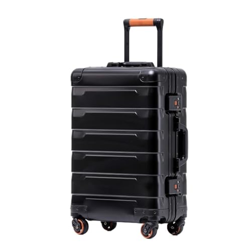 Suitcase Aluminum Magnesium Alloy Trolley Case Universal Wheel Aluminum Frame Men's And Women's Business Suitcase Suitcase Tags(Silver)