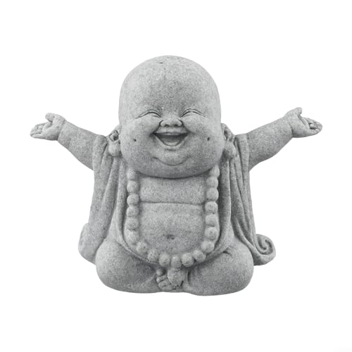 Statue de Bouddha souriant et inspirante, décoration captivante pour différents environnements