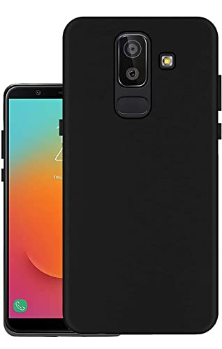 Image of Mobile Back Cover Case for Samsung Galaxy J8 (Silicone Case|CameraProtection|Black SC1510)