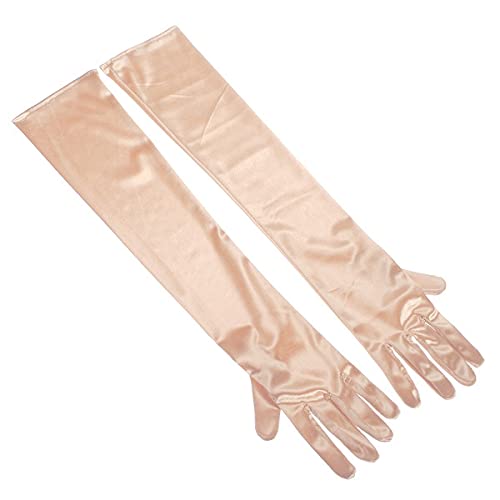 Women's Long Gloves for Wedding Satin Bridal Party Evening Gloves Full Finger