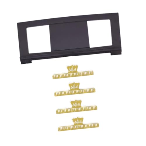 Colaxi Electronic Keyboard Music Stand,Keyboard Music Score Holder,Storage Portable Sheet Stand Piano Accessories for Beginner Gifts, with four gold clips