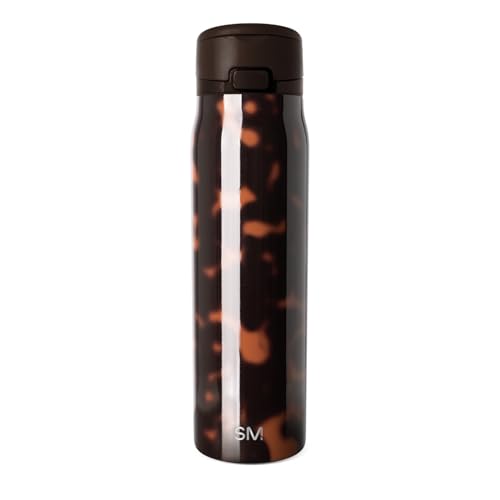 Image of Simple Modern Water Bottle with Straw & Handle | 30oz | Tortoise | Mesa Loop Insulated Water Bottle for School, Sports, Travel | Leak Proof, Stainless Steel | Tortoise