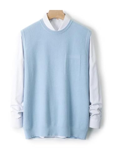 Men's Wool Sweater O-Neck Vest Autumn Winter Basic Pullover Casual Sleeveless Waistcoat2