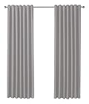 Olivia Rocco Blackout Eyelet Curtains Black Out Thermal Ring Top Curtain Pair Window Treatment Living Room Bedroom, 90" (Width) x 90" (Drop) Silver