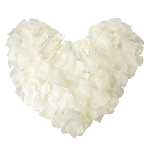 Tucnoeu 599215_2_C2C3DYSL 1200Pcs White Fake Rose Petals For Wedding,Rose Petals Artificial Flower Petals,For Romantic Night Marriage Proposa Wedding Valentine'S Day Party Decoration cover