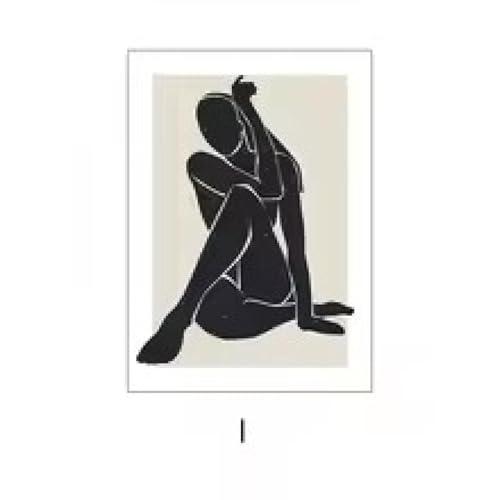 Toile art mural personnage abstrait solution déco rapide sans percer