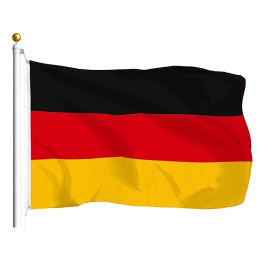 Deutschland Flagge 90x150cm - Wetterbeständige Fahne mit Messingösen, 100% Polyester, Nicht leicht zu brechen lebendigen Farben,ideal für Flaggen-Liebhaber In Jeder Ecke, Parade, Festival, Party, Karn