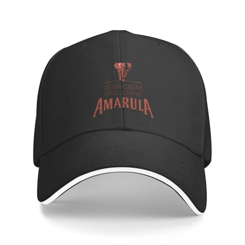 CIZIEOE Camiseta clásica Keep Calm and Drink amarula Camiseta Esencial Gorra de béisbol Sombrero de Fiesta Gorras para Hombre y Mujer