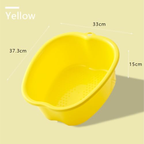 Balde de baño para pies de plástico amarillo miniatura 2