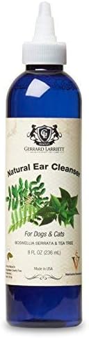 Gerrard Larriett Aromatherapy Pet Care Natural Ear Cleanser for Dogs & Cats - Fresh Ear Cleaner - Non-Irritating - 8 FL OZ (236 mL)