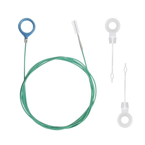 NyxSeat 1 limpiador de desagües con 2 tapones para orificios de drenaje, cepillo de limpieza de tuberías, cepillo de limpieza de conductos de ventilación, limpieza de claraboyas, adecuado para tubos