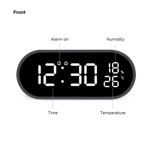 Reloj de espejo con ajuste de brillo para evitar luz molesta al dormir 7