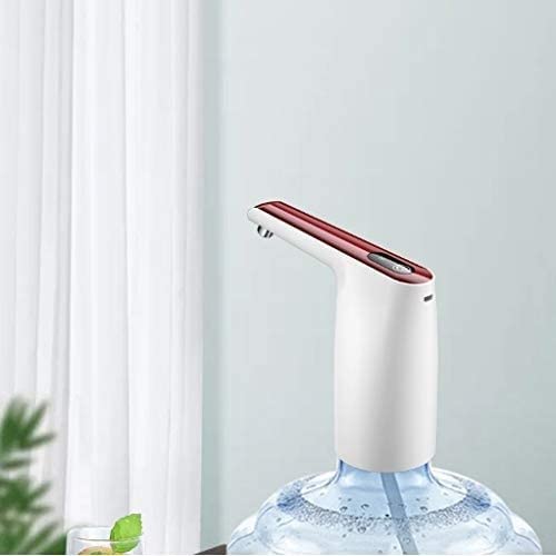 Mxjcc Electric Water Bottle Pump - Water Dispenser For 5 Gallon Bottle - Food-Grade Materials, Chrome-Plated Spout, Silicone Tubing - Low Noise, 1 Cup Option, Pours 4 To 5 Jugs Per Charge #TOP4