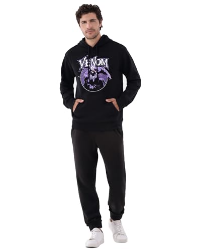 Marvel Venom Hoodie Mens Purple Symbiote Graphic Print Pullover2