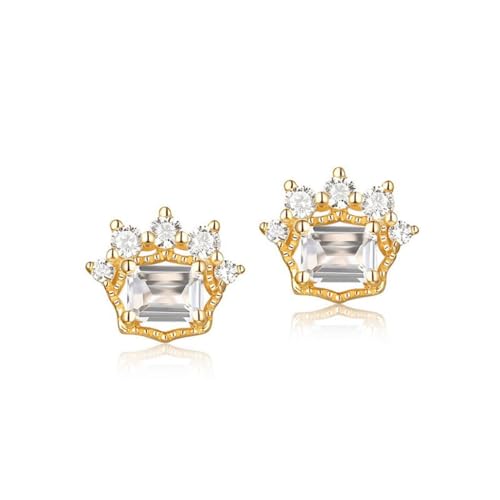 Boucles d'oreilles pierres précieuses géométriques et griffe de chaton chic