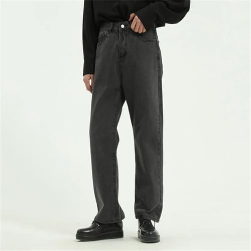 Men's Wear Slim Jeans Korean Straight Tube Solid Color Denim Pants3