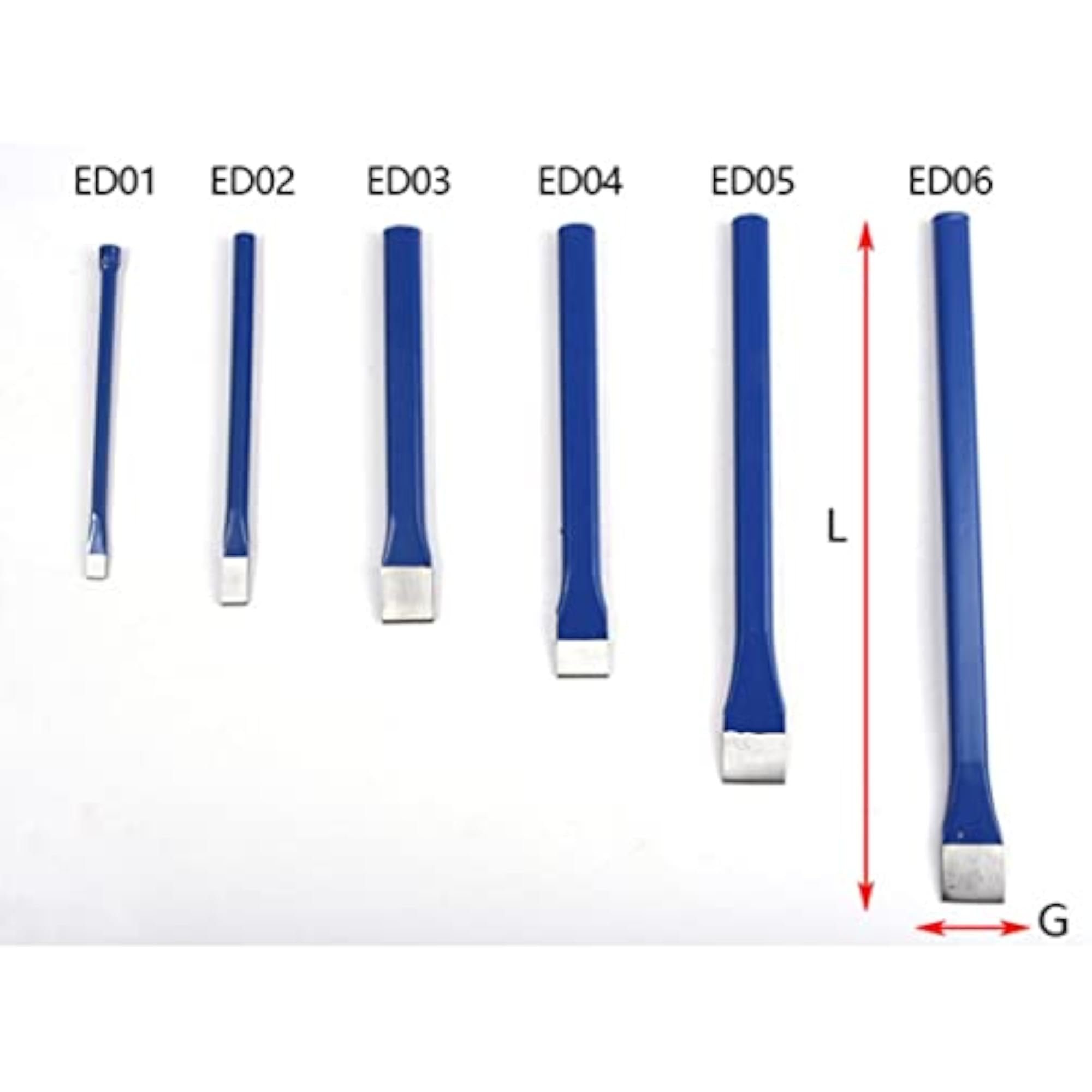 Flat Masonry Chisel for Brick, Stone, Concrete, and Metal, 300mm